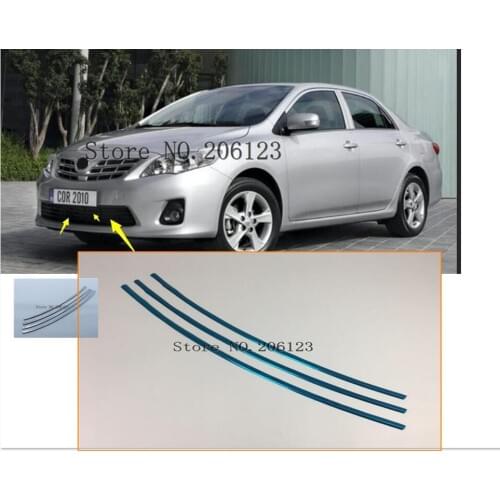 Car styling For Toyota Corolla Altis 2008 2009 2010 high quality ABS Chrome Front Grille Around Trim Racing Grills Trim