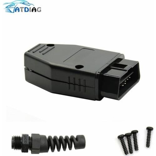 Free ship OBD Male Plug OBD2 16Pin Connector OBD II Adaptor OBDII Connector J1962 OBD2 Connector 1962