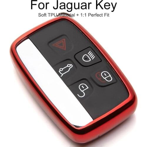 TPU Car Key Cover Case Cap For Jaguar XF Alarm F Pace XJ F Type For Land rover Freelander 2 Discovery Key Chain Ring Accessories