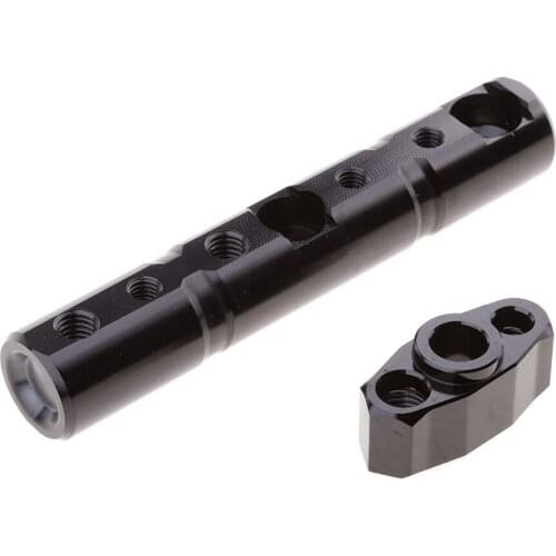 Black 8mm Motorcycle Multifunction Extended Crossbar for Side Mirrors Seat Stand