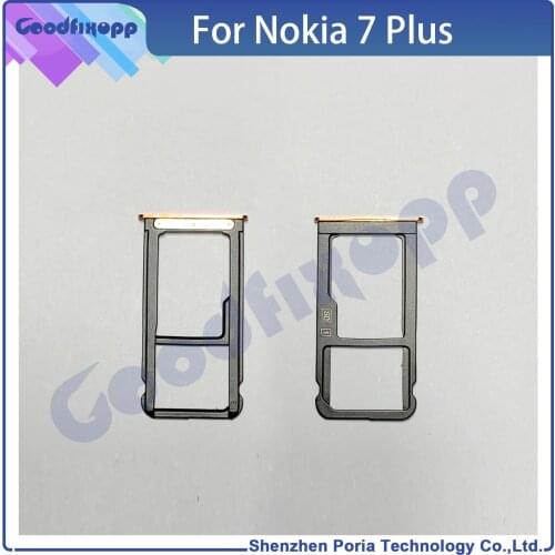 For Nokia 7 Plus SIM Card And Adaptors Take The Chip Tray Support Cassette-Replacing Housing Repair Parts SD Card Slot