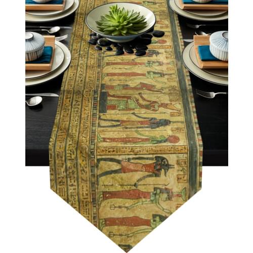 Egypt Tribal Style Text Retro Style Modern Table Runner Wedding Party Table Decoration Centers Of Dining Table Tablecloth