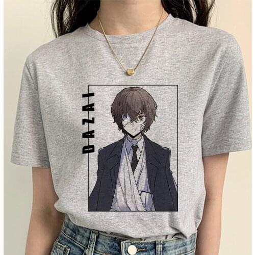 Bungo Stray Dogs Print Dazaizhi Graphic Tees Harajuku Japan Anime Streetwear Casual Clothes Hip Hop Punk Women T-shirt Summer