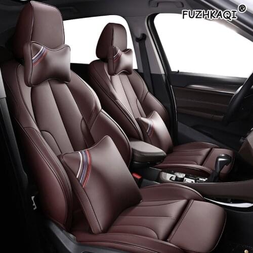 FUZHKAQI Custom Leather car seat cover set For Ford Everest Territory Explorer Mustang Ranger Automobiles Seat Covers car seats