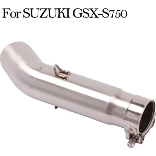 Slip on Motorcycle Exhaust Mid connection Stainless Steel Middle Link pipe Escape Muffler For SUZUKI GSX-S750 2018 2019 Years