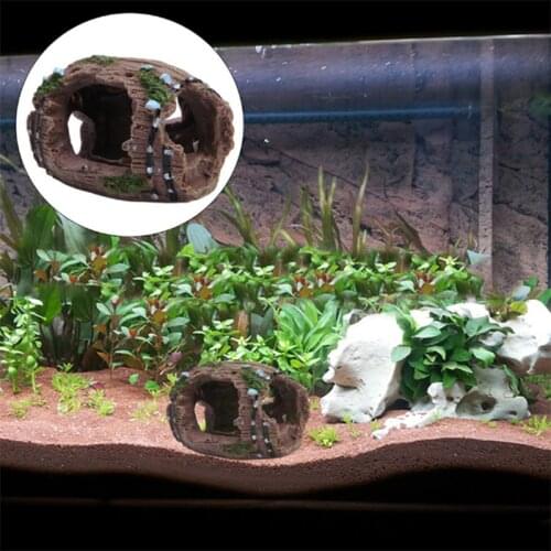 Artificial Barrel Cave Landscaping Aquarium Fish Tank Vintage Decorative Landscape Ornaments Fish Tank Aquarium Background