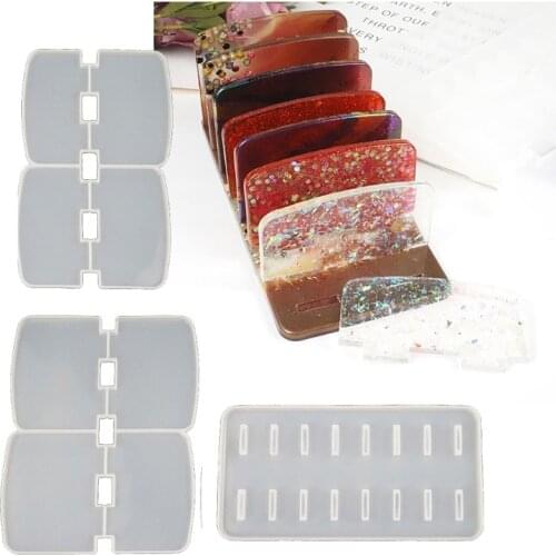 Crystal Epoxy Resin Mold Cosmetic Eyeshadow Tray Storage Rack Casting Silicone Mould Handmade Makeup Bracket Holder Mold