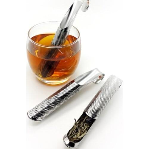 Kitchen Accessories new Tea Strainer Amazing Stainless Steel Infuser Pipe Design Touch Feel Holder Tool Tea Spoon Infuser Filter
