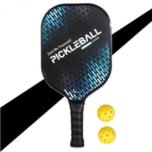 Pickleball Racket Set Carbon Fiber Composition PE Honeycomb Core 2 Pickleballs 2 Pickleball Paddle