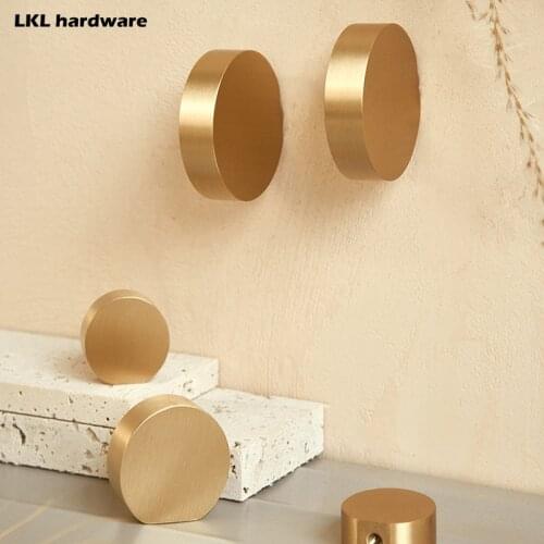 Nordic Simple American Cabinet Drawer Wardrobe Door Pure Copper Gold Light Luxury Solid Brass Furniture Pen