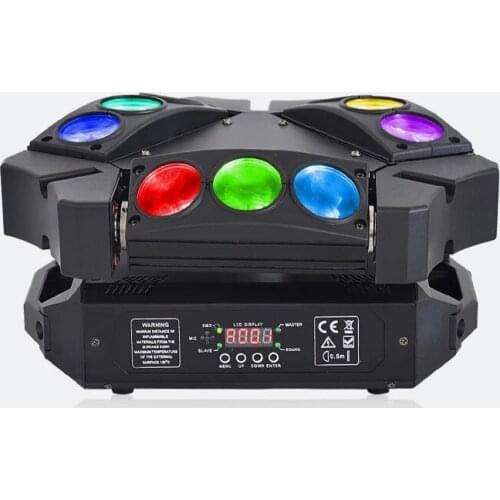 New Arrival MINI LED 9x10W LED Spider Light RGBW 16/48CH DMX Stage Lights Dj LED Spider Moving Head Beam Light