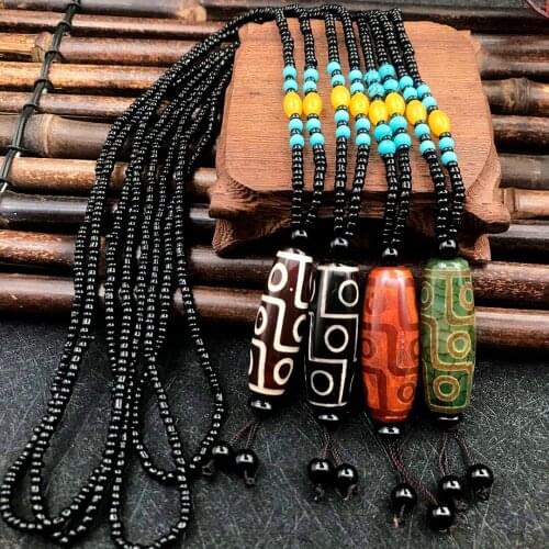 4P Wholesale Buddhist supplies blese safe healthy Bring good luck money Tibet Tian zhu agate Amulet Pendant protective talisman