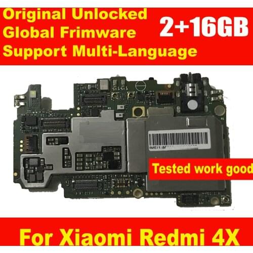 Original Unlocked Global Frimware Mainboard For Xiaomi Redmi 4X 16GB ROM Full Chips Circuits Card Fee Motherboard Good work