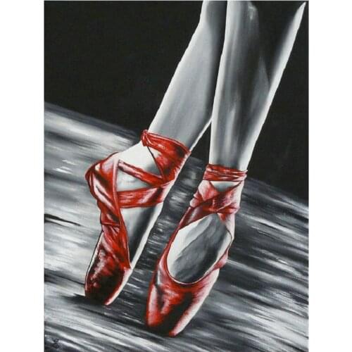 Full Square Round 5D DIY Diamond embroidery Red ballet shoes Diamond Painting Cross Stitch Rhinestone Mosaic decor