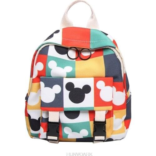 Micky Casual Daypack Small Mini Backpack For Women Teens Girls Colorful Splicing Back Pack Bag Travel School Backpack