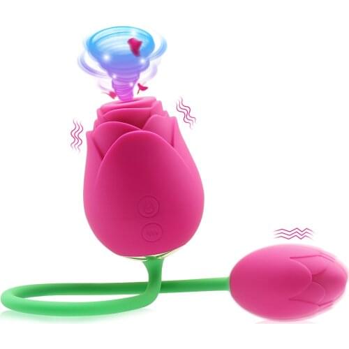 Rose Toys Clitoral Sucking Vibrating Egg G spot Clitoris Stimulator Vaginal Anal Sex Toy for Women Masturbation Clit Sucker