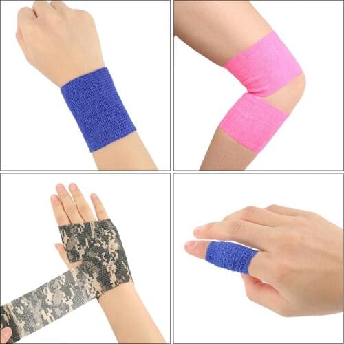 5cm*4.5M Self-Adhesive Elastic Bandage First Aid Medical Health Care Treatment Gauze Tape Emergency Muscle Tape First Aid Tool