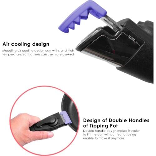 Removable Detachable Pan Handle Pot Dismountable Clip Grip Handle for Kitchen Frying Pan Clamp Outdoor Tableware Tools