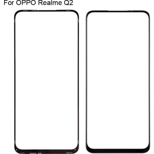 2PCS For OPPO Realme Q2 Front LCD Glass Lens touchscreen For OPPO realme Q 2 Touch screen Panel Outer Screen Glass without flex