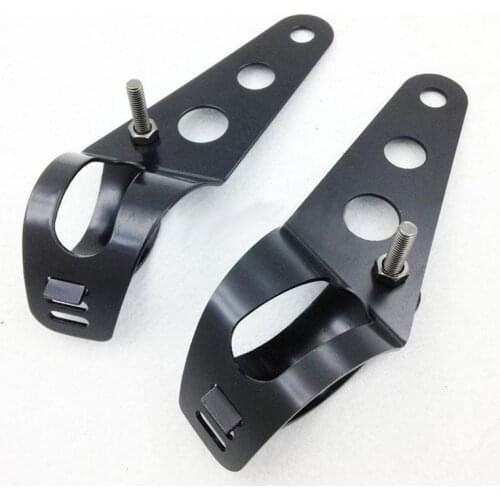 2pcs 38mm-48mm Universal Motorcycle Headlight Mount Brackets Fork Ear Chopper Headlamp Holder