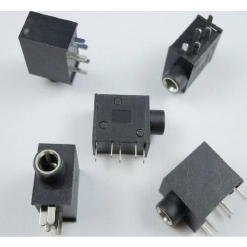 20Pcs PJ215 PJ325 3.5mm PJ-215 Five colours Stereo Headphone Connector Adapter Power Plug Audio Video Jack Socket Plug Hot