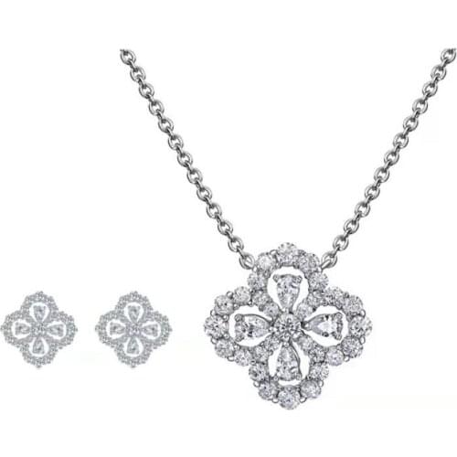 2021 Simple Fashion New Banquet And Party Gift Earrings And Necklace Set