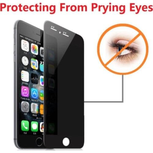 9H new 2.5D Arc Edge Tempered Glass Front film Anti Spy Peeping Glare For iPhone5 SE 6 6s 6p 6sp 7 7p Privacy Screen Protector