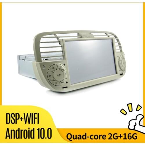 Android 10 Navigator Radio GPS Quad Core Car Dvd Media Player FOR FIAT 500 Multimedia Buit In DSP CAR NAVIGATION Head Unit