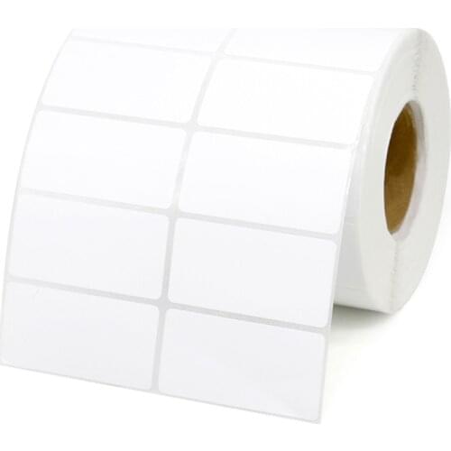 Barcode Printing Paper Thermal Transfer Barcode Machine Special Blank Stickers 40mm*35mm*5000 Sheets, Two Rows