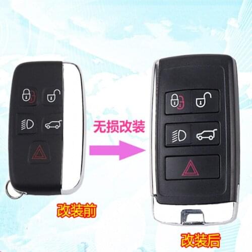 DAKATU Modified Smart Remote Control Car Key Shell Case With 5 Button FOB for Land Rover Range Rover Evoque Sport 2012-2017