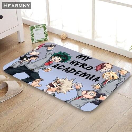 HEARMNY New Arrival Doormat My Hero Academy Home Mat Machine Made Anti Slip Carpet Living Room/Hallway Bath Mat For Kids Gift