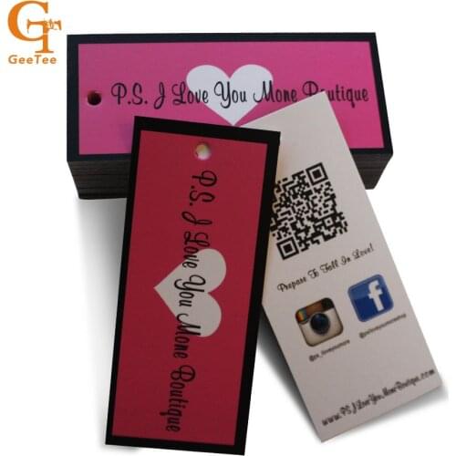 Custom logo brand paper price hang tag,personality shop name printing shopping luggage paper labels tags, packaging swing tags