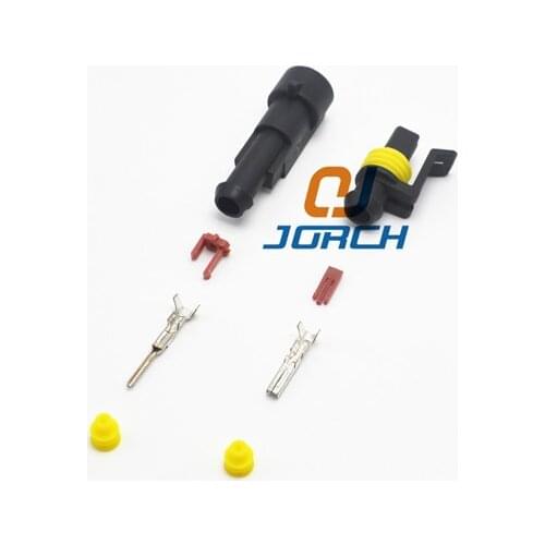 10 Sets Kit 1 Pin Auto sealed Connector Male and Female AMP Plug 282079-1 282103-1 high quality