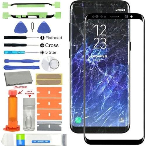 Front Glass Screen Replacement Kits for Samsung Galaxy S8 G950 S8 Plus G955 Phone Repair Tools Accessories For Mobile Phones