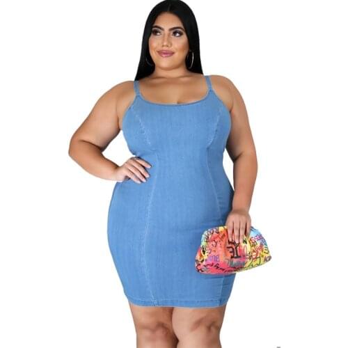 5XL Plus Size Solid Denim Mini Dress Women Sexy Strapless Bodycon Jeans Short Dress 2020 Summer Fashion New Night Party Vestidos