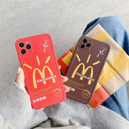 INS cactusjack McCute CREW Phone Case for iphone 12 mini 11 Pro X XR XS Max 7 8 plus SE2 Cute letters label Soft Silicon Cover