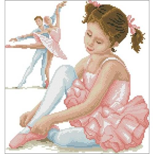 Ballet girl patterns counted 11CT 14CT 18T Cross Stitch Set Wholesale DIY Cross-stitch Kits Embroidery Needlework Home Deco