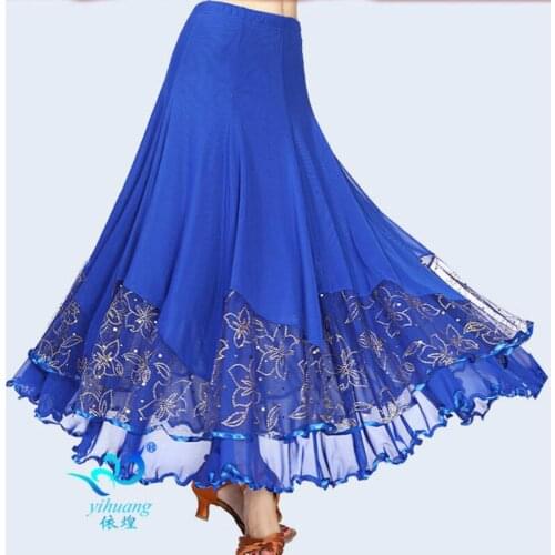 New ballroom skirt long ballroom dance skirts for women waltz standard ballroom skirts women
