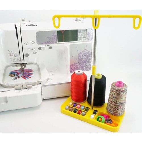 3 Spools Holder Stand Plastic Detachable Sewing Machine Accessories Embroidery Thread Rack Storage for Domestic