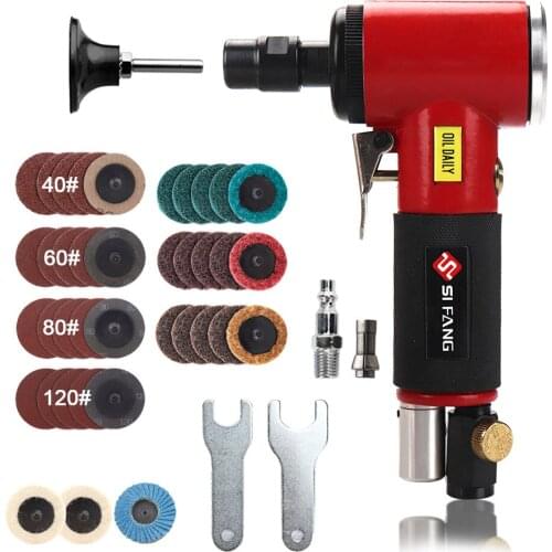 Pneumatic Grinding Machine Air Sander 1/4inch &1/8inch 90Degree Polisher Mini Angle For Mill Engraving polishing Hand Tools Set
