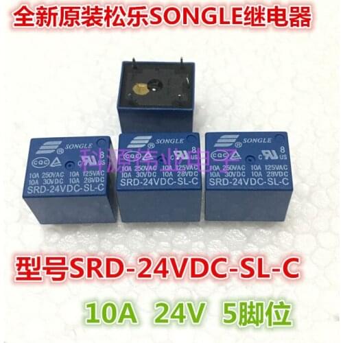 Relay SRD-24VDC-SL-C 5PIN 10A 24V T73