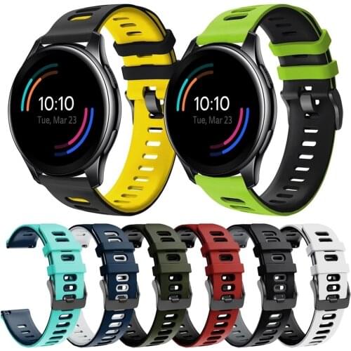 22mm Color matching Sports Silicone Band for Oneplus Watch Strap Watchband for one plus watch Bracelet ремешок Correa