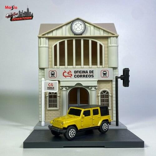 Maisto new city street view assembly hands-on DIY simulation alloy car model car model collection toy car gift station