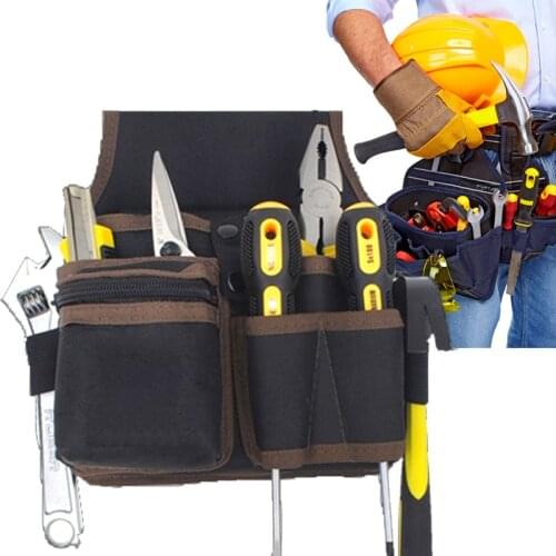 1Pcs Large Capacity Waist Pockets Electrician Tool Bag Organizer Carrying Pouch Tools Bag Belt Waist Pocket Case