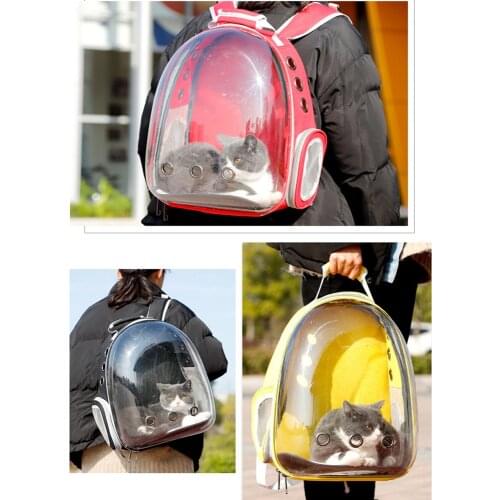 Cat Carrier Bags Breathable Pet Carriers Small Dog Cat Backpack Travel Space Capsule Cage Pet Transport Bag Carrying For Cats