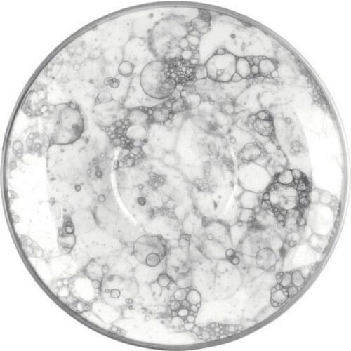 Plate Gourmet Porcelain Black/White (13 x 13 x 2 cm)