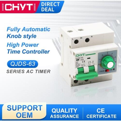 ICHYTI Water Pump Motor Timer Countdown Circuit Breaker With Time Function 0-60 Minutes 0-6 Hours Timer Switch