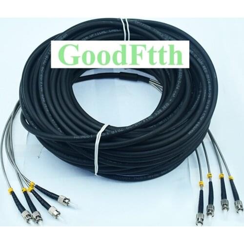 Tactical Field TPU Armoured armored Patch Cord ST-ST UPC SM 4 Cores GoodFtth 100-500m
