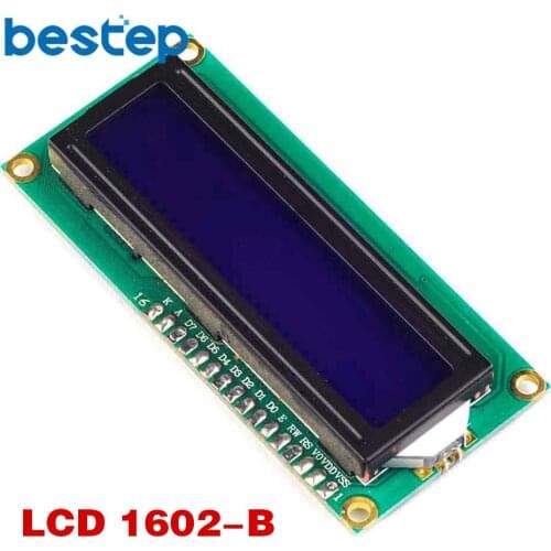 LCD 1602-B LCD Screen Dot Matrix LCD Module MCU Development Blue Screen 5V with Backlight