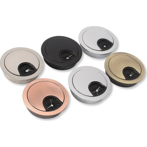 1 Piece Zinc Alloy Desk Line Hole Cover Base Computer Grommet Desk Line Outlet Noodle Box Furniture Hardware